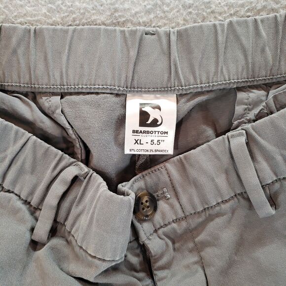 Bear‎ Bottom Chino Shorts Mens XL 5.5" Inseam Gray Summer Outdoor - Picture 3 of 5